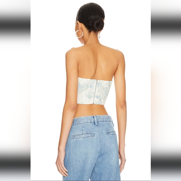 Bardot Lila Bustier Top in Water Floral - Picture 3 of 4